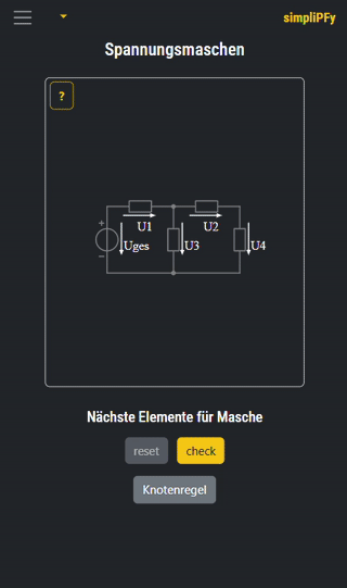 select voltages in loops